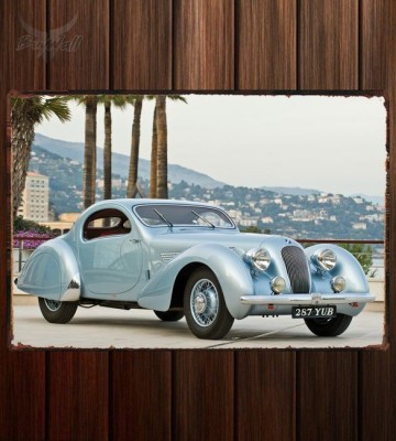 Металлическая табличка Talbot-Lago T23 Teardrop Coupe by Figoni & Falaschi